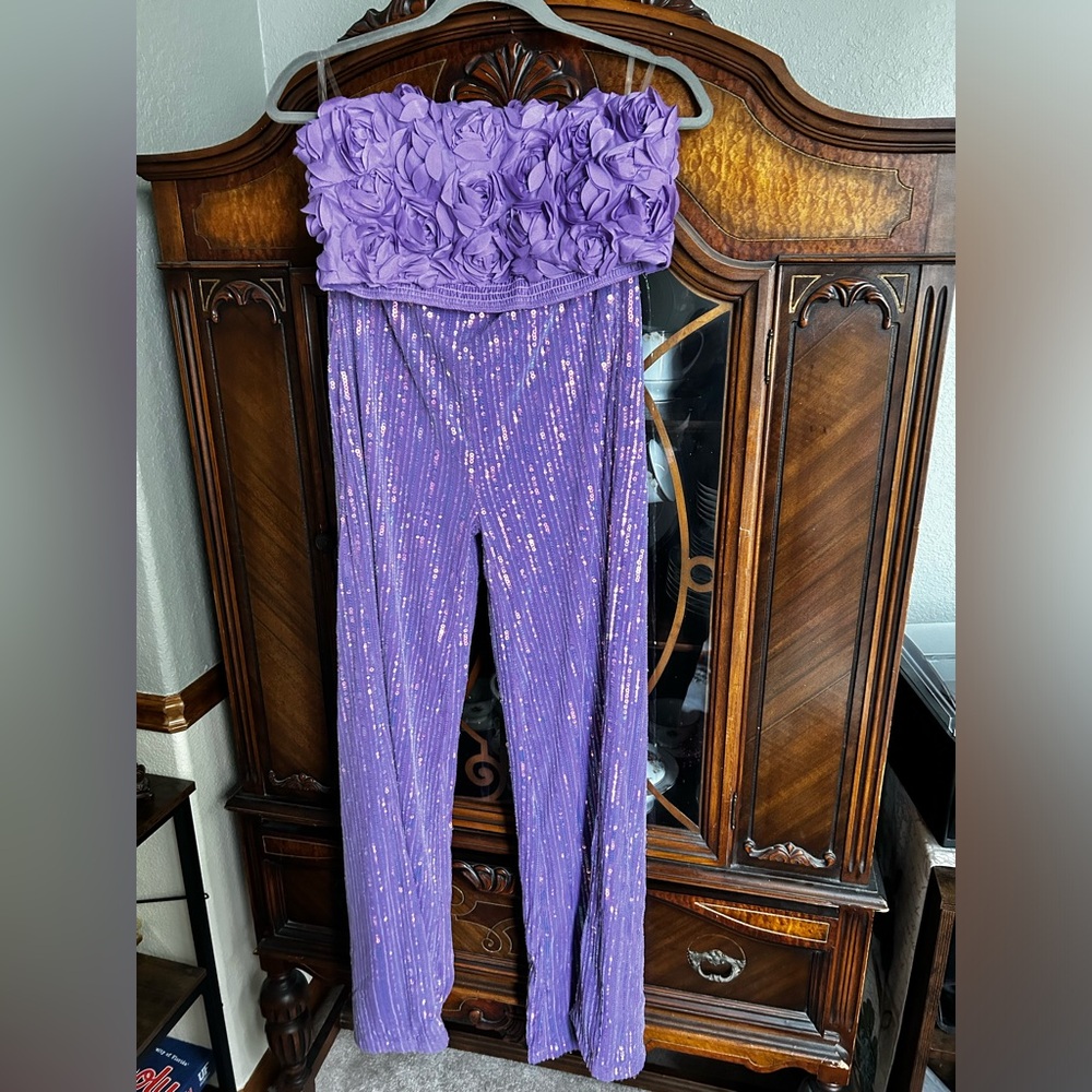 Eras Tour style outfit - Purple sequin flowers